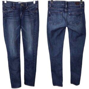 Paige skyline ankle peg distressed blue jeans size 23